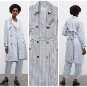 🅲🅼 Club Monaco ~ Everyday Plaid Trench Coat